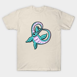 Swimming plesiosaurus diplodocus dinosaur cartoon character T-Shirt